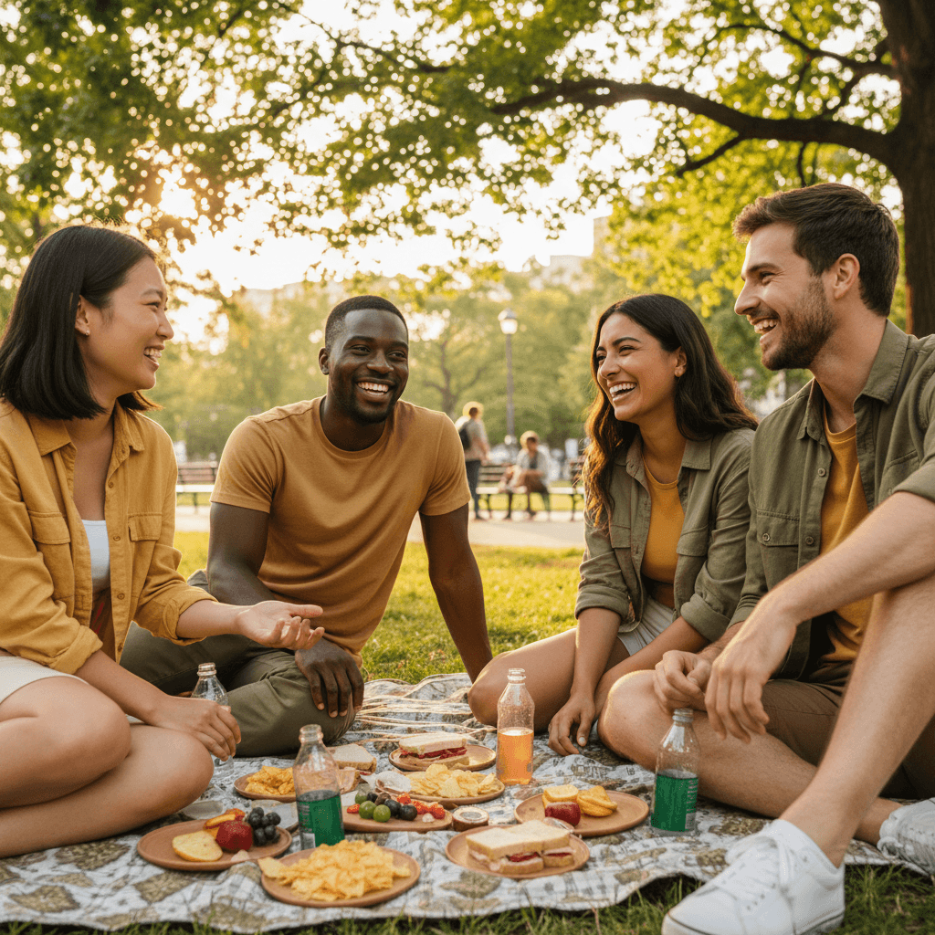 Diverse group of youth travelers